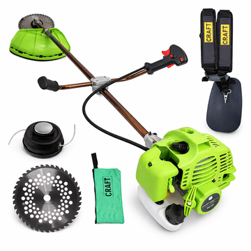 Motocoasa Benzina  Profesionala Craft Tec, Putere 8.8CP, 58cc, Tambur cu Fir, Easy Start, 1.2L