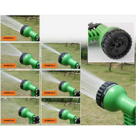 Furtun Extensibil de Gradina + Pistol pentru stropit, 7 tipuri de jeturi