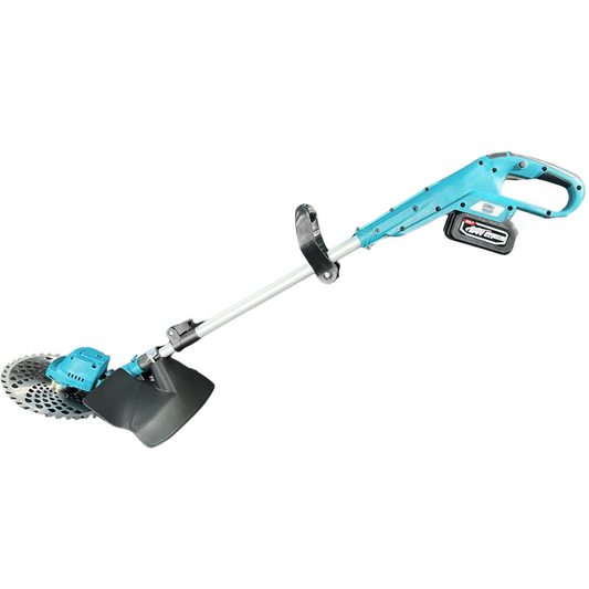 Motocoasa Electrica cu Disc 23cm, Lama Otel 23Cm, Acumulatori Puternici 24v 5ah + Bonus 1x Tambur cu fir