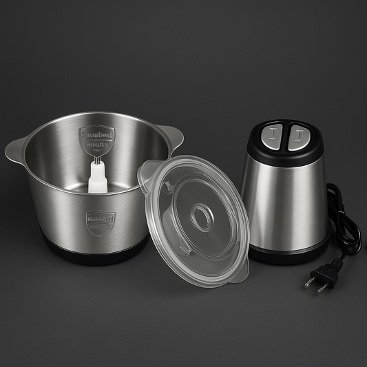 Tocator electric cu vas inox 2 litri, motor puternic din Cupru, 300W
