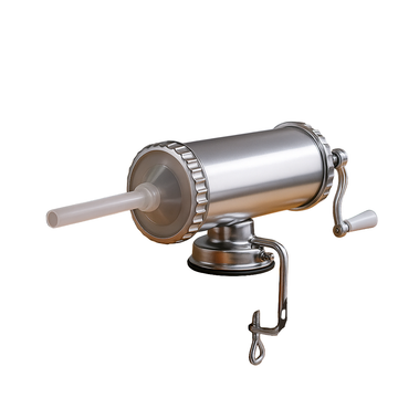 Masina de umplut carnati din inox 2.5Kg cu prindere ventuza si menghina, 3 palnii incluse