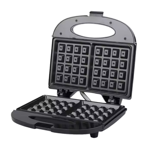 Aparat Waffle 750W Placi Neaderente Termostat Clapeta Blocare Design Compact