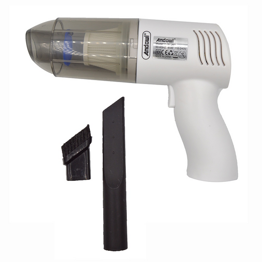 Aspirator de mana portabil, 45W, autonomie 30 minute, ideal pentru curatare rapida acasa sau in masina
