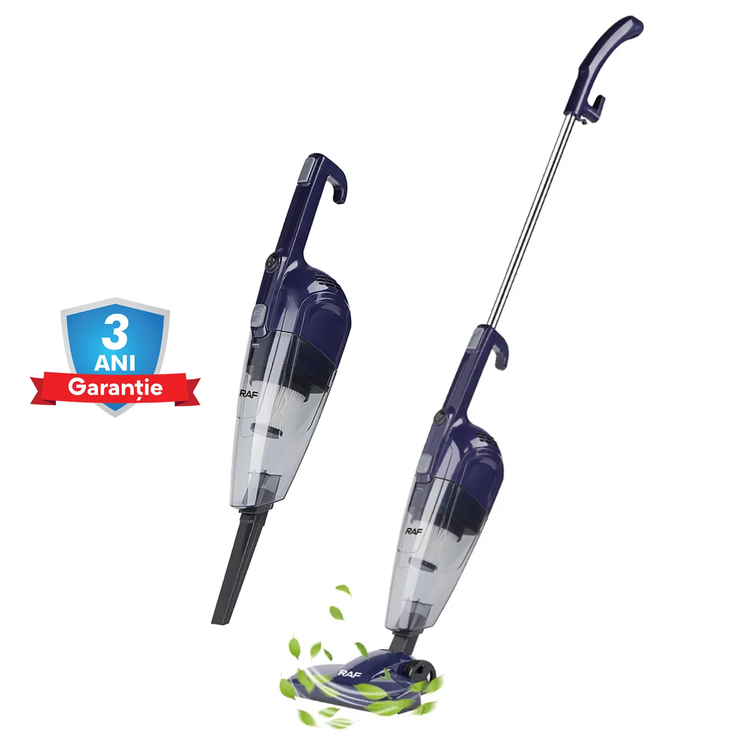 Aspirator Multifunctional 2 in 1 RAF 8673, Aspirator Vertical si de Mana, Putere 600W, Rezervor 500ml