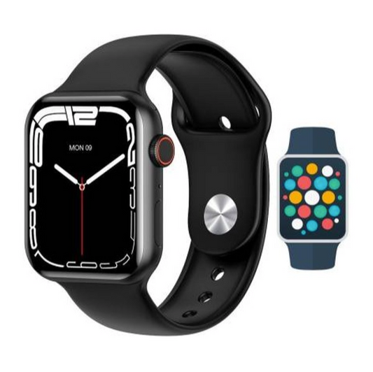 Ceas Smart Promax, apeluri si notificari SMS/social media, monitorizare somn si ritm cardiac, redare muzica, rezistent la apa