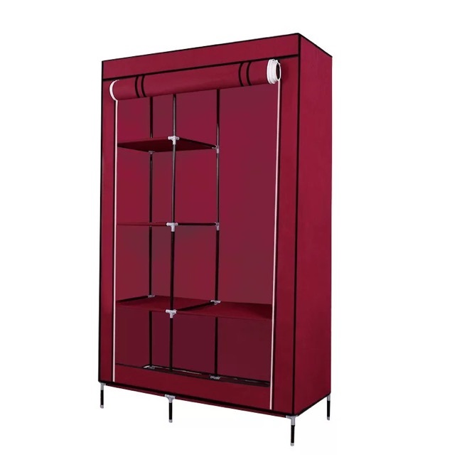 Dulap multifunctional din textil , cu spatiu pentru umerase si rafturi