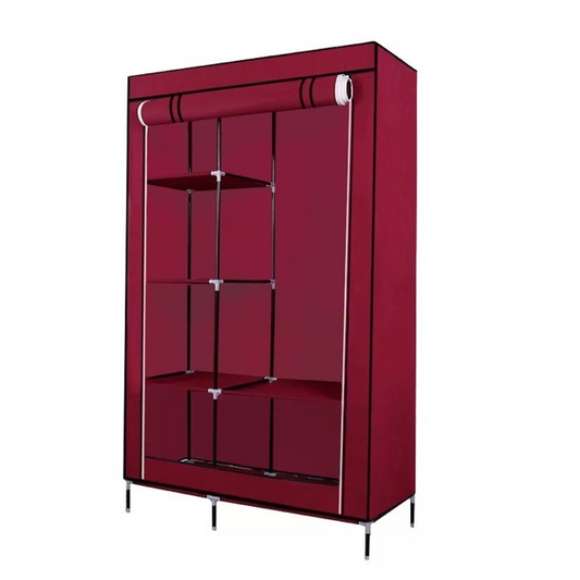 Dulap multifunctional din textil , cu spatiu pentru umerase si rafturi