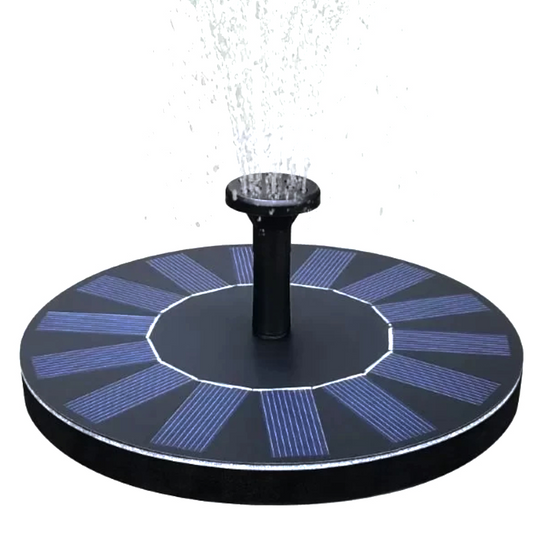 Fantana arteziana cu panou solar si acumulator, 6 duze interschimbabile, 16x16 cm