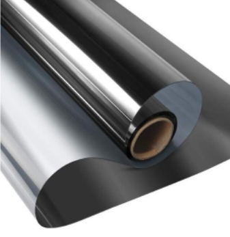 Folie reflexiva solara pentru geamuri, protectie UV, 60x300 cm, negru/argintiu