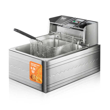 Friteuza Electrica 5L din Inox – 2500W, Termostat Reglabil, Recipient Detasabil