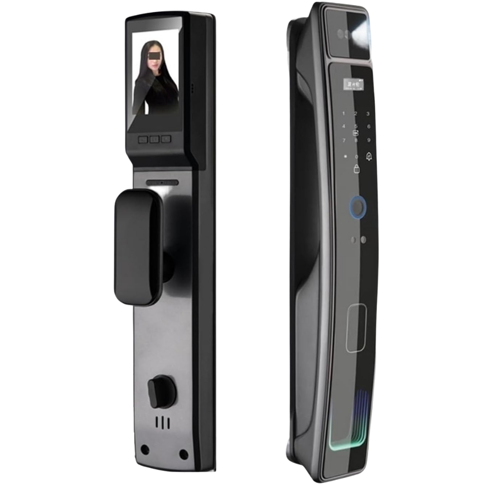 Incuietoare Smart cu Recunoastere Faciala, Amprenta, Cod PIN, Card RFID si WiFi
