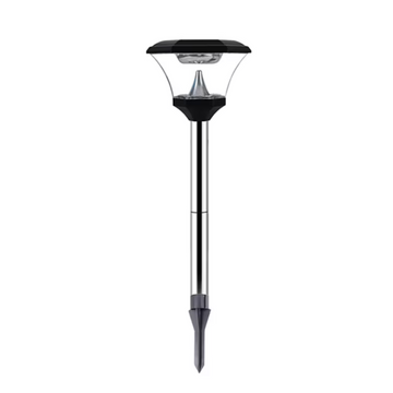Lampa solara exterior vintage cu postament inox 80x22.2cm, IP67, negru, lumina alb rece