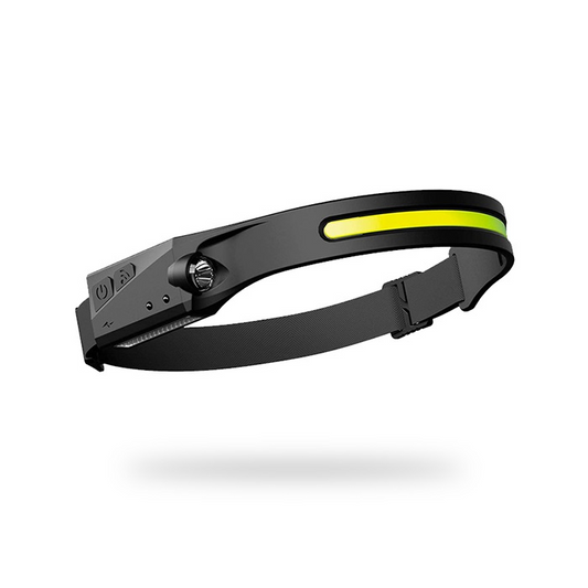 Lanterna de cap cu banda LED, acumulator inclus, iluminare cu unghi larg si LED puternic, ideala pentru camping si activitati tehnice