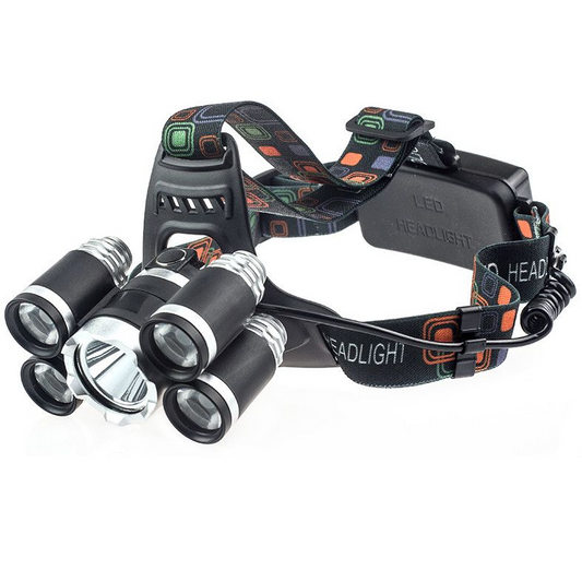 Lanterna frontala de mare putere cu LED si 2 acumulatori, intensitate reglabila, ideala pentru camping, drumetii si lucru in conditii de lumina redusa