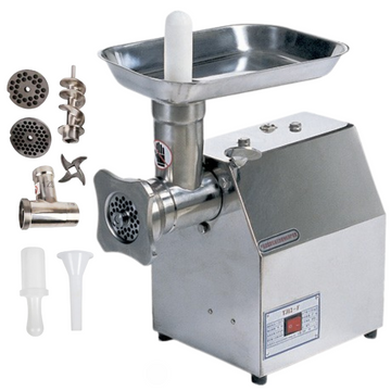 Masina profesionala de tocat carne Craft-Tec, 800W, motor din cupru, 2 site incluse, carcasa alba, ideala pentru uz casnic si industrial