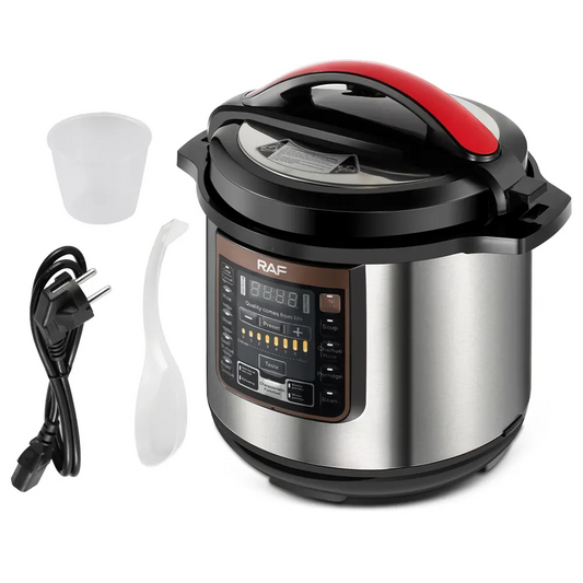 Oala electrica multifunctionala sub presiune RAF 181, capacitate 8L, 1350W, gatire rapida si usoara cu functii automate