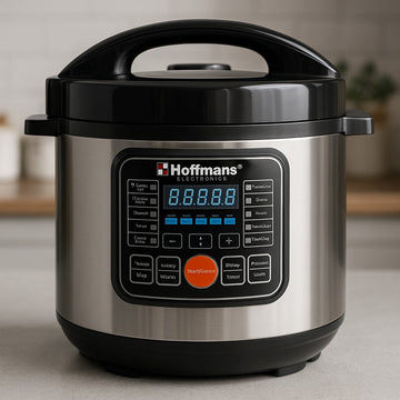 Oala electrica sub presiune din inox Hoffman 12L capacitate mare, gatire rapida
