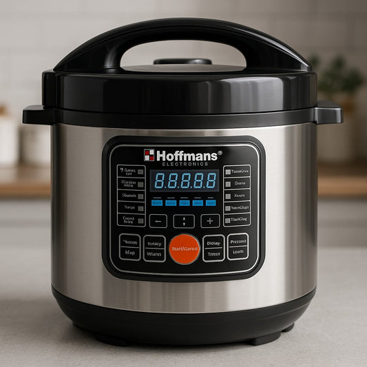 Oala electrica sub presiune din inox Hoffman 12L capacitate mare, gatire rapida