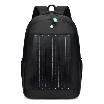Rucsac Solar cu LED-uri si USB Impermeabil, 50x33cm, 2 compartimente, negru