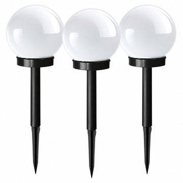 Set 3 Lampi Solare de Gradina Sferice, rezistent la umidutate IP65 cu Senzor de lumina