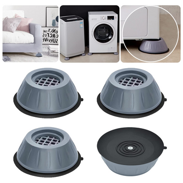 Set 4 picioruse antiderapante pentru masina de spalat si mobilier, reduc vibratiile si zgomotul