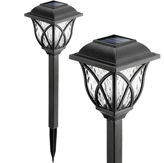 Set 6 lampi solare decorative pentru gradina, lumina calda, senzor automat de lumina, functionare pe timp de noapte