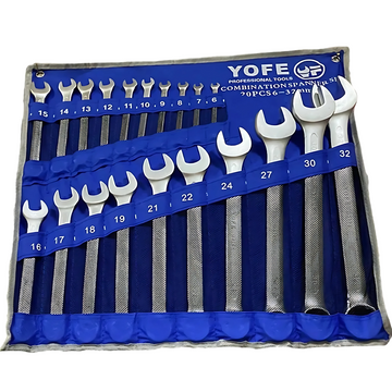 Set chei combinate 21 piese, 6-32 mm, otel calit, rezistente, pentru uz profesional