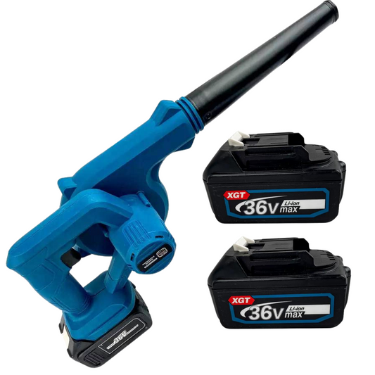 Suflanta si aspirator frunze 2 in 1, 2 acumulatori 36V 5Ah, debit aer 13.2 mc/min, sac colector inclus, functionare fara fir