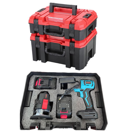 Trusa multifunctionala 7 in 1, 48V, 2 acumulatori, 7 capete, cutii si accesorii