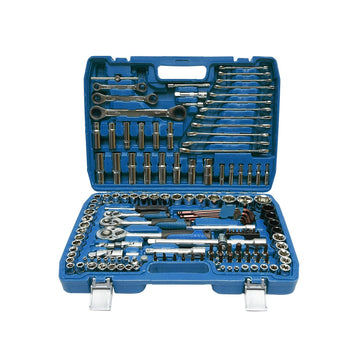Trusa Scule Profesionala 151 Piese, Chei Clichet, Tubulare, Fixe, Torx, Imbus, Crom Vanadiu, Cu Cutie