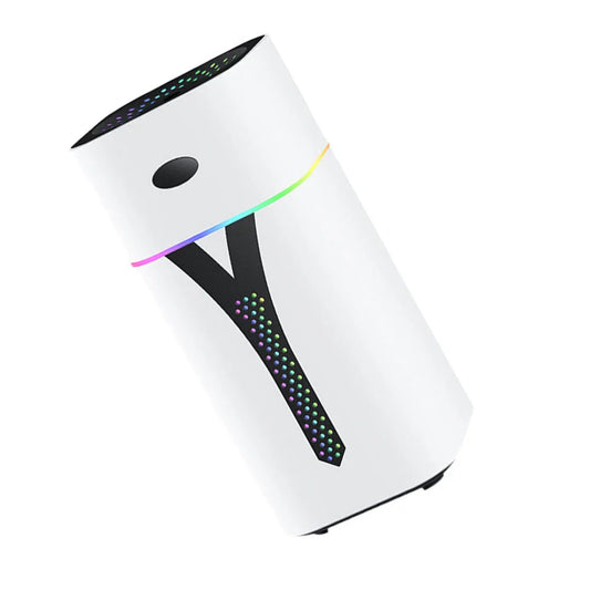 Umidificator Mini USB Portabil 300ml, LED Colorat, 2 Moduri de Pulverizare, Silentios, Lumina de Noapte, Oprire Automata