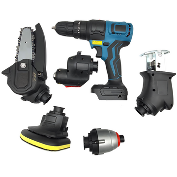 Unealta multifunctionala 6 in 1, Bormasina, Drujba, Ferastrau, Surubelnita, Slefuitor, 48V