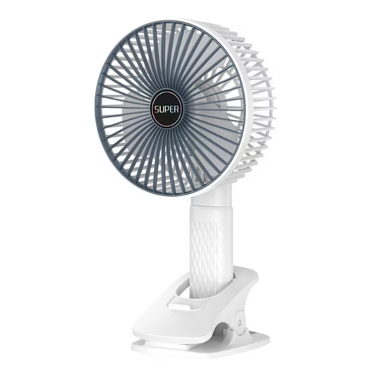 Ventilator Portabil, Rotatie 360°, 3 Viteze, USB, Zgomot Redus, Alb, 29x18x29 cm