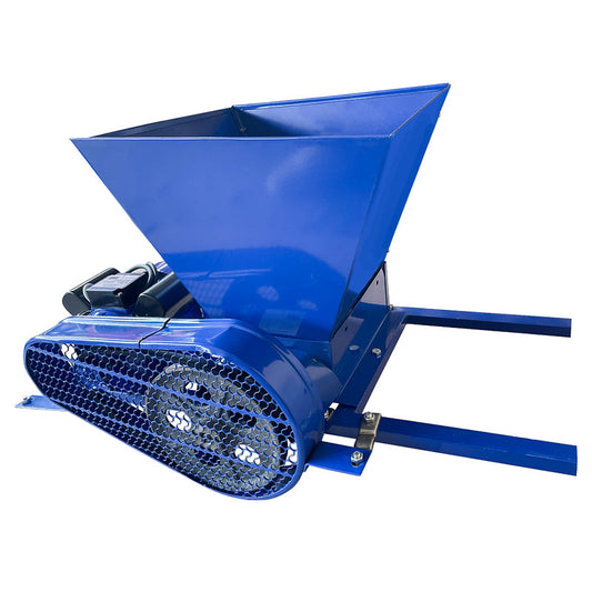 Zdrobitor Fructe Electric MX700, 3Kw, 550Kg/Ora, Motor 230V, Cuva Metalica, Albastru